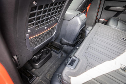 Carbon Fiber Style Rear Seat Cup Holder Cover Trim – Fits Ford Bronco Sport 2021-2023 – ABS Scratch-Resistant