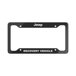 "Jeep Recovery Vehicle" License Plate Frame - (Black)