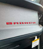 Glove Box Letters Inserts Fits 2021-2026 Ford Bronco