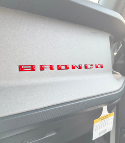 Glove Box Letters Inserts Fits 2021-2026 Ford Bronco