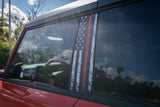 American Flag Pillar Protection Kit (Printed Series) - 2021+ Bronco 4 Door