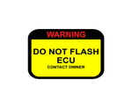 Warning Sticker Do Not Flash (ODB Port) - Universal