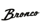 Ford Bronco OEM Matte Black Cursive Fender Emblems - 2021+ Bronco