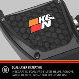 K&N F/I Dryflow Performance Air Intake System - 2021+ Bronco 2.7L - StickerFab