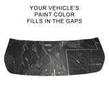 Stealth Black Badlands Topographic Map Hood Overlay (Printed Series) - 2021+ Bronco - StickerFab