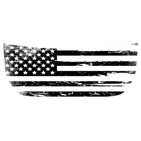 Stealth Clear American Flag Hood Overlay - 2021+ Bronco - StickerFab