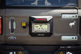 DV8 Spare Tire Delete / Rear License Relocation Bracket - 2021+ Bronco (Non Raptor)